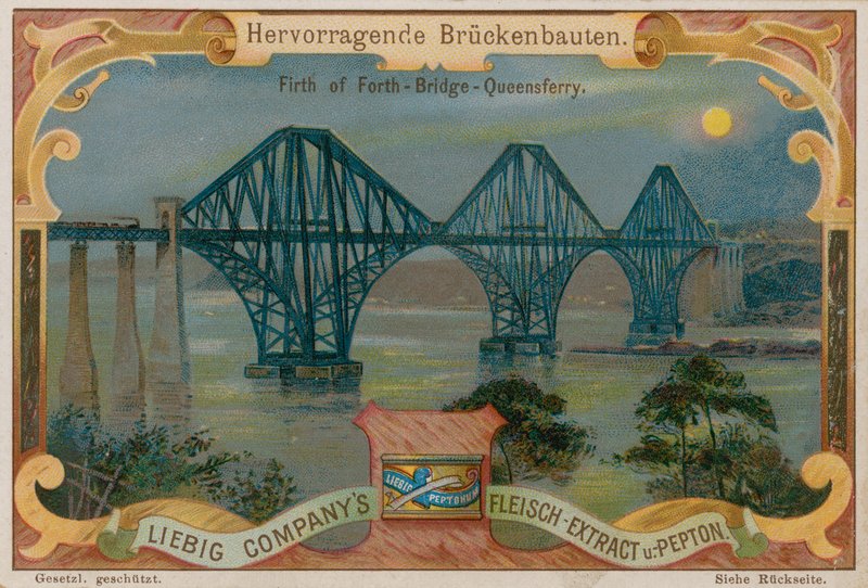 Firth of Forth, İskoçya üzerinde Forth Köprüsü by European School