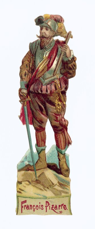 Francisco Pizarro (kromolitho) by European School