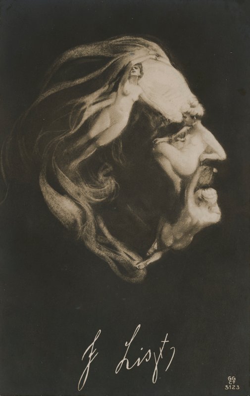 Franz Liszt, Macar besteci, orkestra şefi ve piyanist (lito) by European School