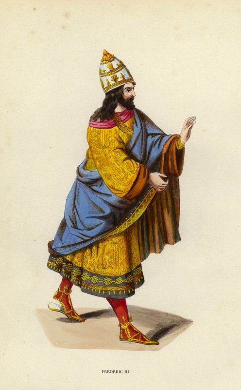Frederic III (renkli gravür) by European School