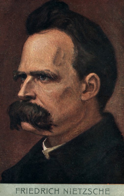 Friedrich Nietzsche (renkli taş baskı) by European School
