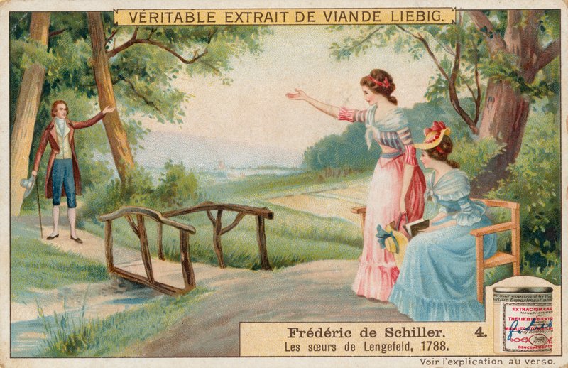 Friedrich Schiller, Liebig kartı, 20. yüzyıl başı (kromo) by European School