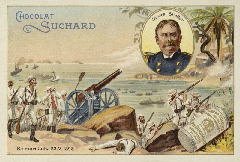 General William Shafter ve Amerikan birlikleri Daiquiri, Küba, İspanya-Amerika Savaşı, 23 Mayıs 1898 by European School