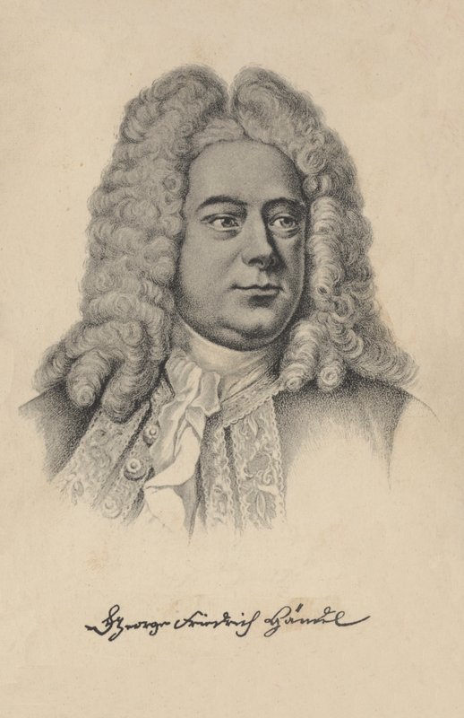 George Frideric Handel, Almanya doğumlu İngiliz Barok besteci (lito) by European School