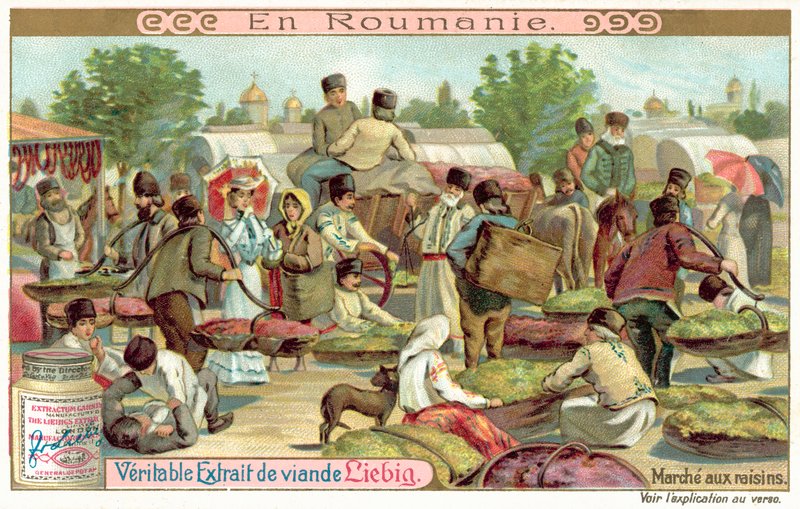 Üzüm pazarı, Romanya (chromolitho) by European School
