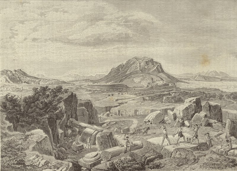 Yunanistan ve Roma - Yunanistan: Korint, bir taş ocağından görülüyor by European School