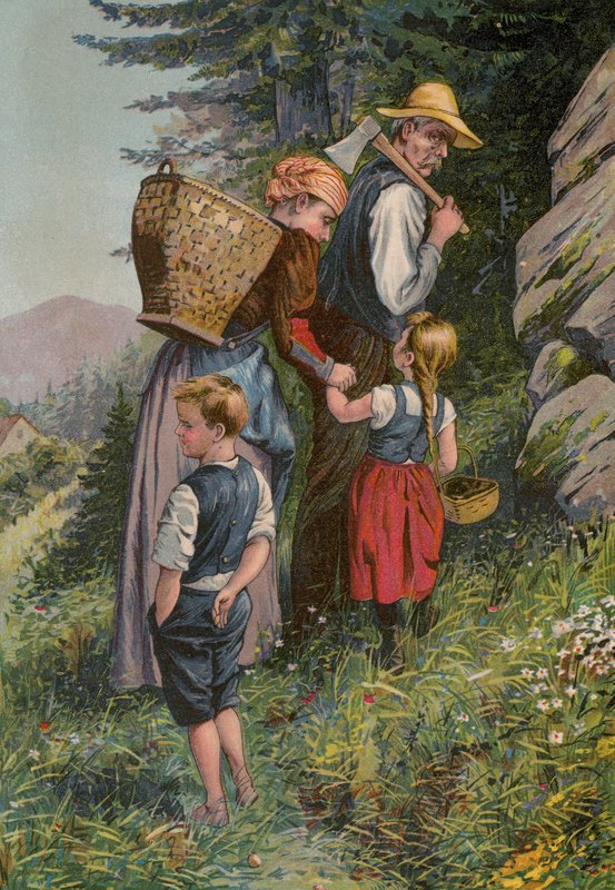 Grimms Masalları: Hansel ve Grethel (chromolitho) by European School