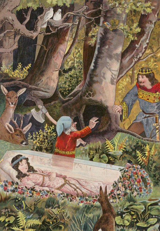 Grimms Masalları: Pamuk Prenses (chromolitho) by European School