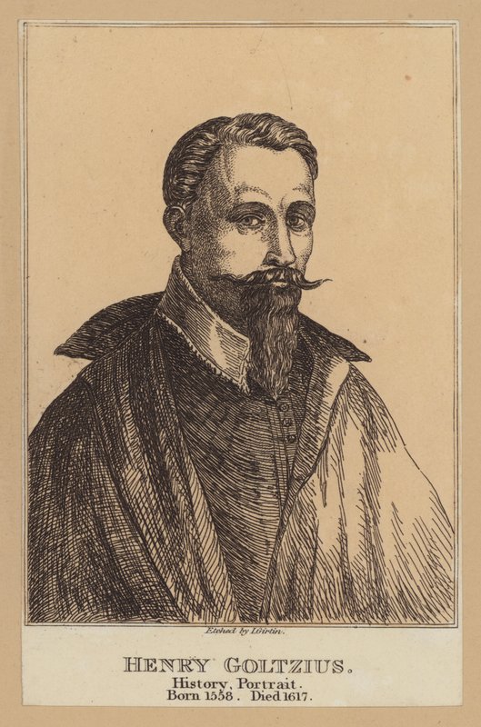 Hendrik Goltzius, Hollandalı sanatçı (gravür) by European School