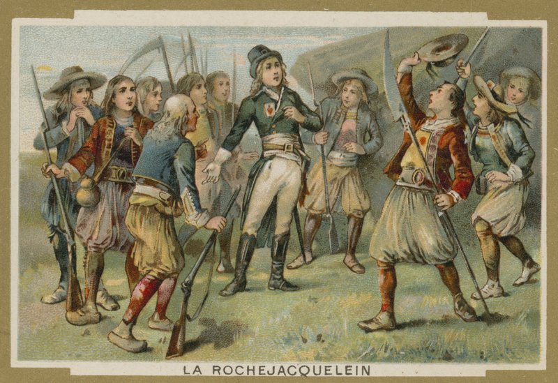 Henri de la Rochejacquelein askerlerine sesleniyor, Vendee İsyanı, Fransız Devrimi by European School