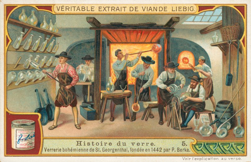 Cam tarihi, Liebig kartı, 20. yüzyıl başı (kromo) by European School