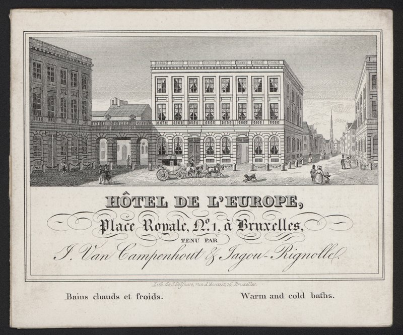Hotel De L?Europe, Bruxelles, J Van Campenhout ve Jagou Rignolle by European School