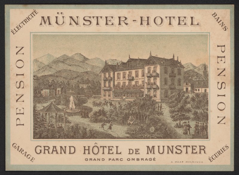 Otel Ticaret Kartı (renkli gravür) by European School