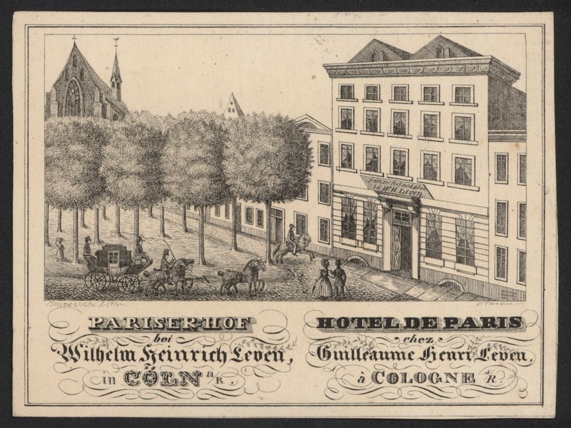 Otel Ticaret Kartı (gravür) by European School