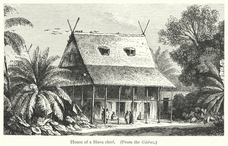 Bir Hova şefinin evi (gravür) by European School