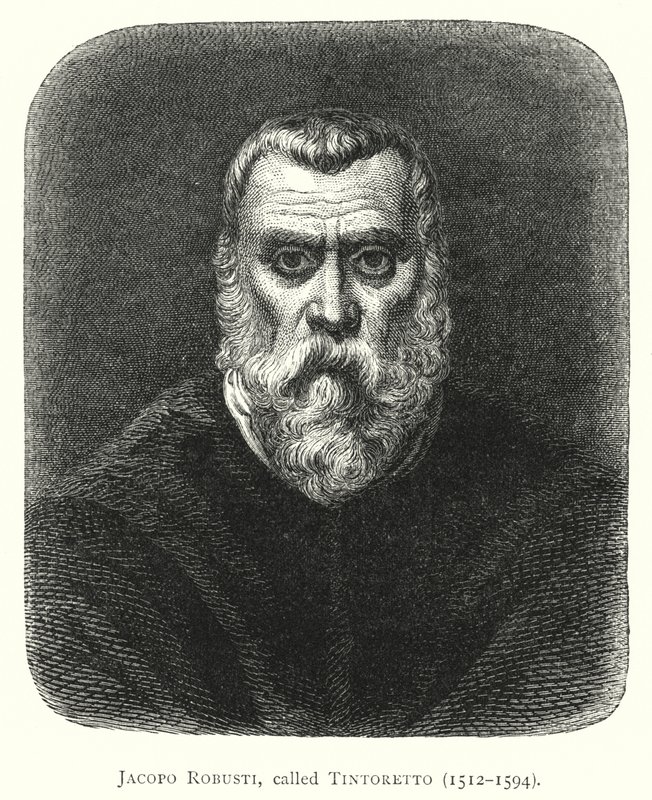 Tintoretto olarak adlandırılan Jacopo Robusti by European School
