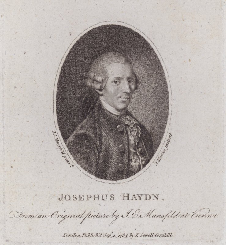Joseph Haydn, Avusturyalı besteci (gravür) by European School