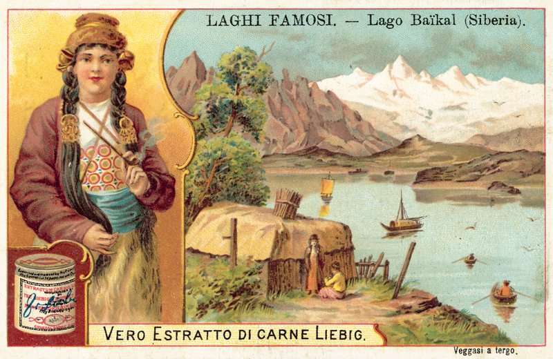 Baykal Gölü, Sibirya (chromolitho) by European School
