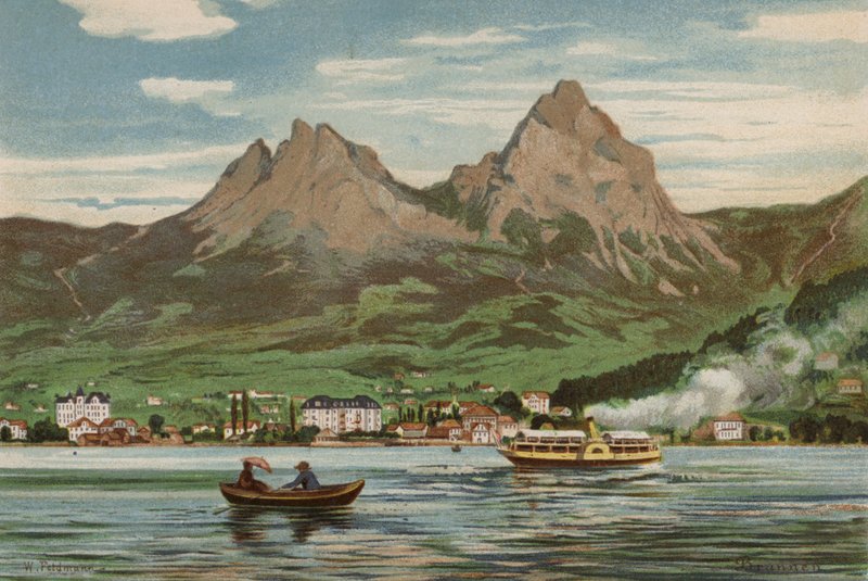 Luzern Gölü: Brunnen (renkli taş) by European School