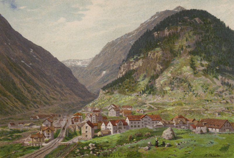 Luzern Gölü: Goschenen (renkli taş) by European School