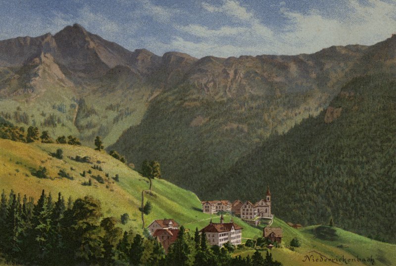 Luzern Gölü: Niederrickenbach (renkli taş) by European School