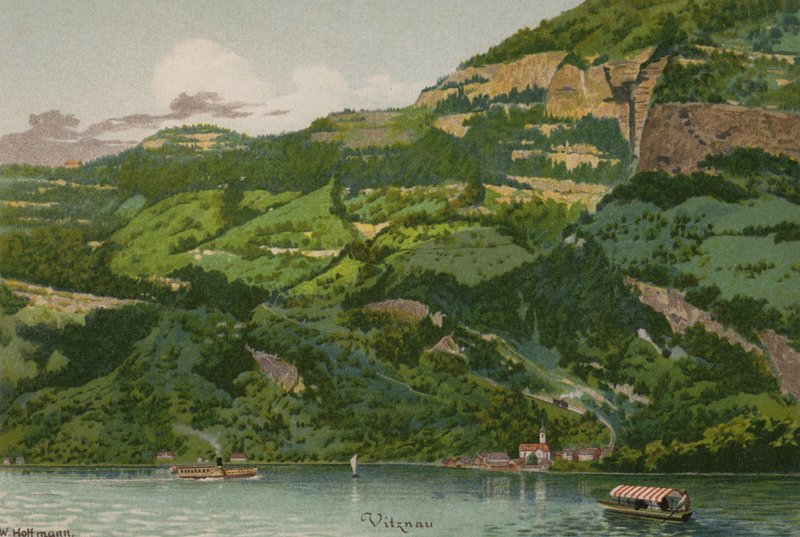 Luzern Gölü: Vitznau (renkli taş) by European School