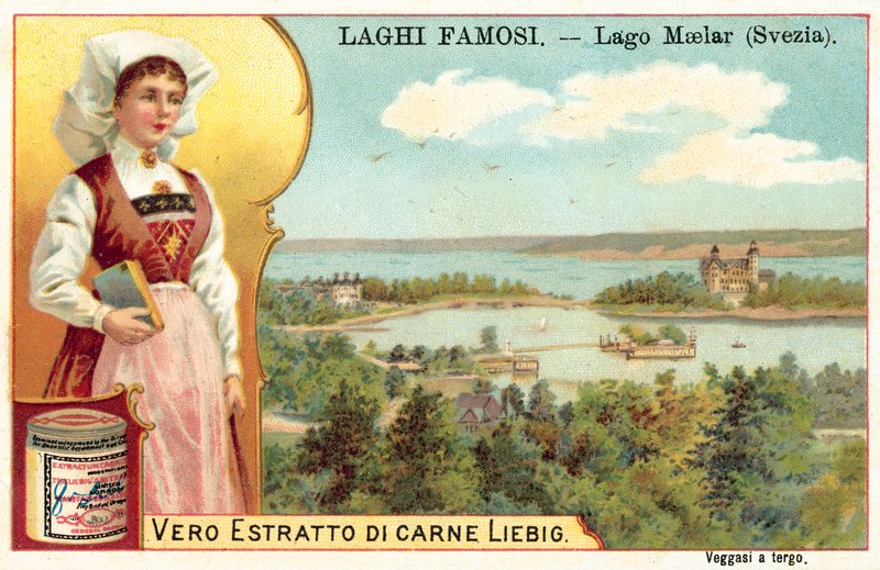 Malar Gölü, İsveç (chromolitho) by European School
