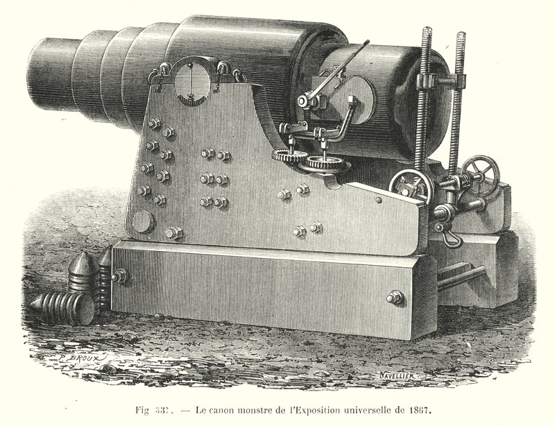 1867 Evrensel Sergisinin canavar topu (gravür) by European School