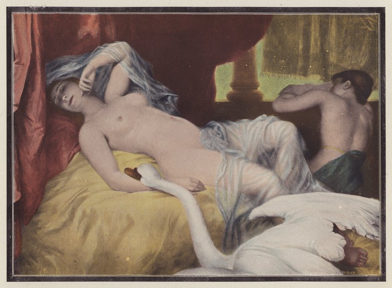 Leda, Yunan mitolojisinden Spartalı prenses (renkli taş) by European School