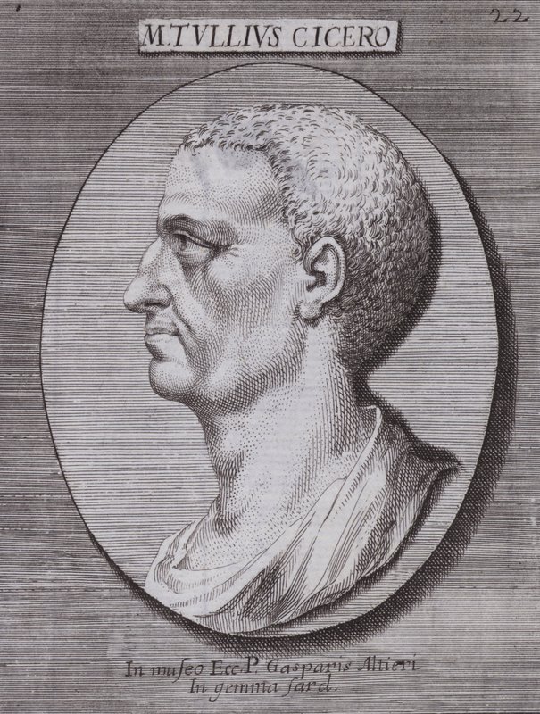 Marcus Tullius Cicero, Romalı filozof, politikacı, bilgin ve hatip (gravür) by European School