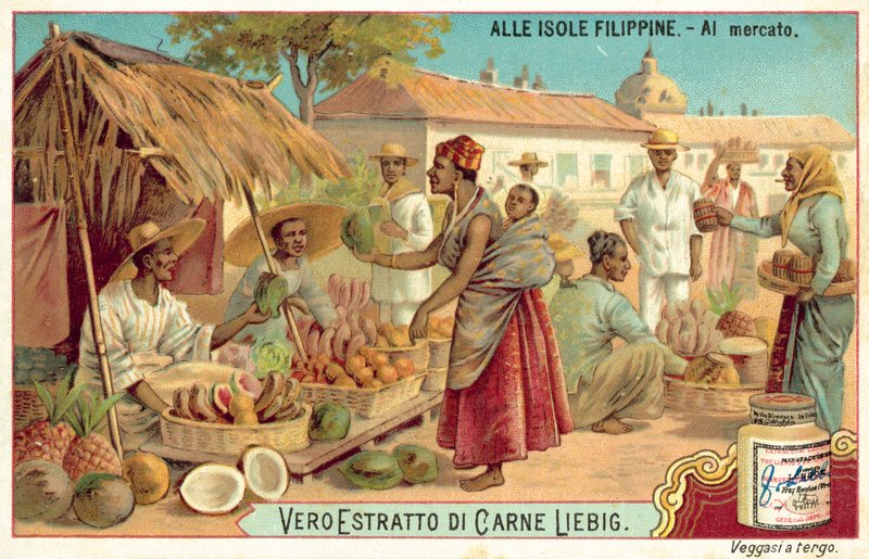 Pazar sahnesi (chromolitho) by European School