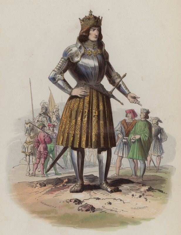 Maximilian I, Kutsal Roma İmparatoru (renkli gravür) by European School