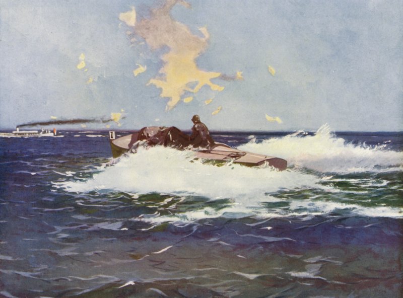 Monte-Carlo, La Course des Bateaux-Moteurs (renkli taş baskı) by European School