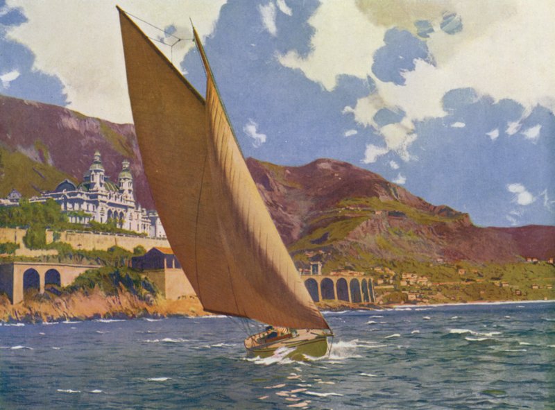 Monte-Carlo, Yat Yarışı (renkli taş baskı) by European School