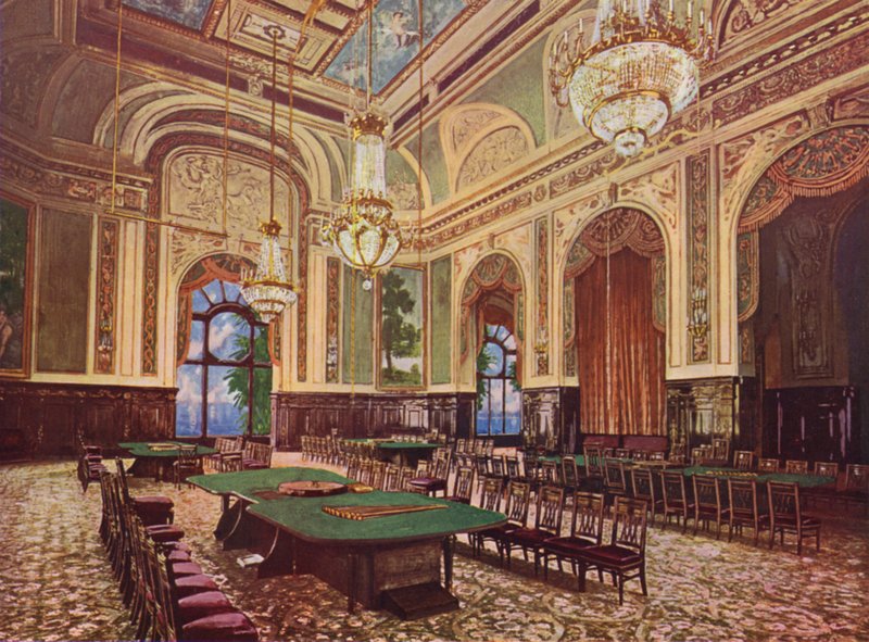 Monte-Carlo, La Nouvelle Salle (renkli taş baskı) by European School