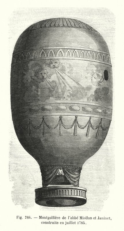 Montgolfiere, Abbe Miollan et Janinet tarafından Temmuz 1785