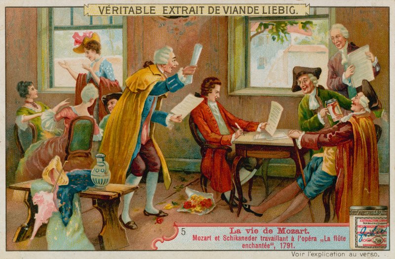 Mozart ve Schikaneder Sihirli Flüt Üzerinde Çalışıyor by European School