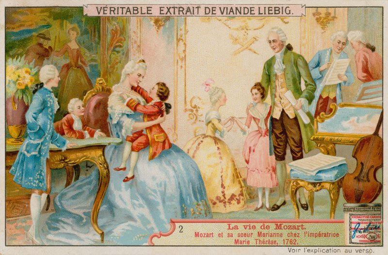 Mozart ve kız kardeşi Marianne, İmparatoriçe Maria Theresa ile by European School