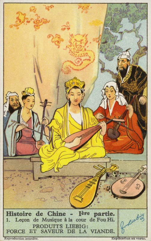 Fuxi sarayında müzik dersi (chromolitho) by European School