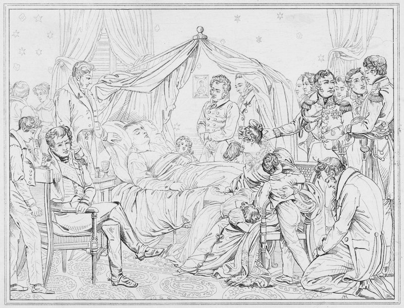 Napolyon: Mort, Ölüm (gravür) by European School