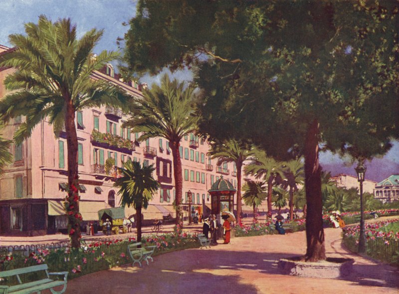 Nice, Massena Bulvarı (renkli lito) by European School