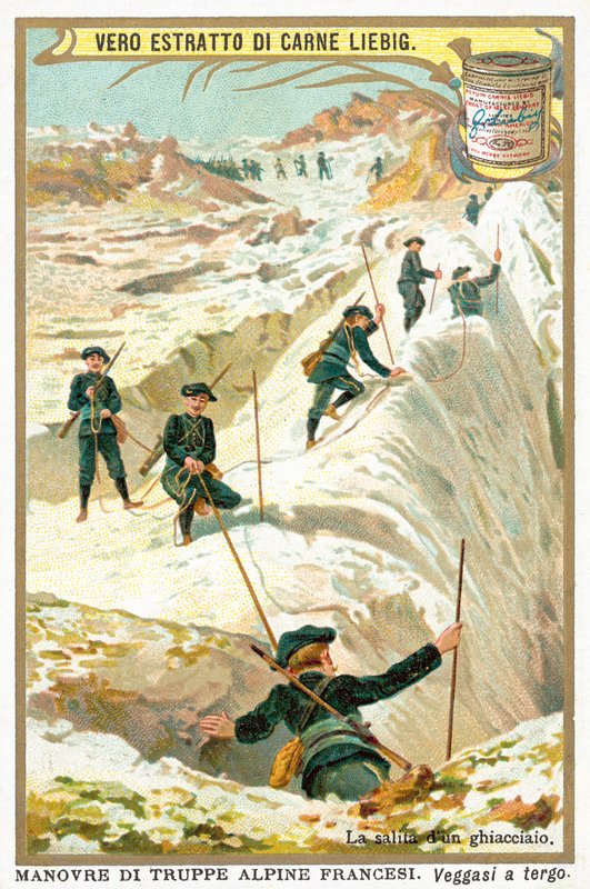 Bir buzulda (chromolitho) by European School
