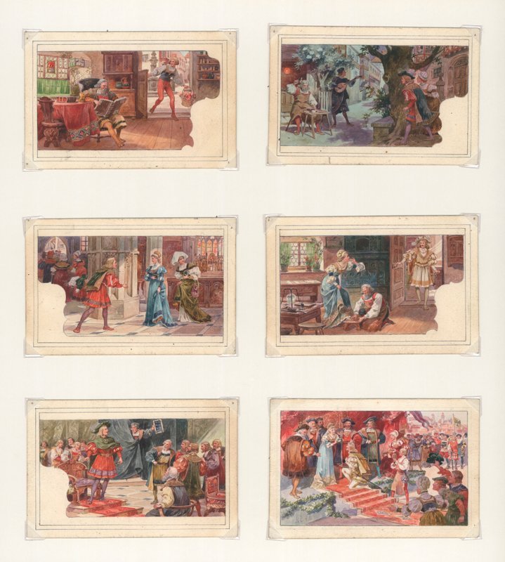 Bir dizi Liebig kartı için orijinal sanat eseri: Wagner, Die Meistersinger (kağıt üzerine guaj) by European School