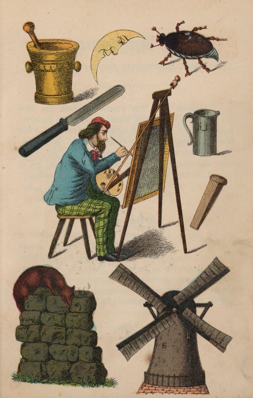 Sihirli Kitaptan bir sayfa (renkli taş) by European School