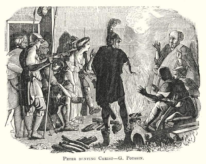 Peter Mesih'i inkar ediyor (gravür) by European School
