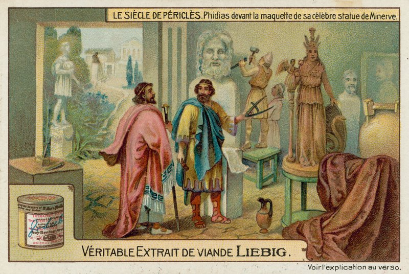 Phidias ünlü Minerva heykeli üzerinde çalışıyor by European School