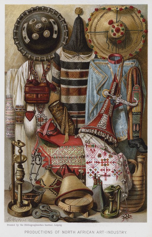 Kuzey Afrika Sanat-Endüstrisi Üretimleri (chromolitho) by European School