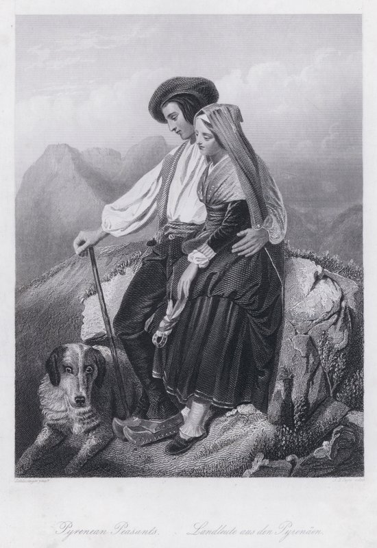 Pirene Köylüleri (gravür) by European School