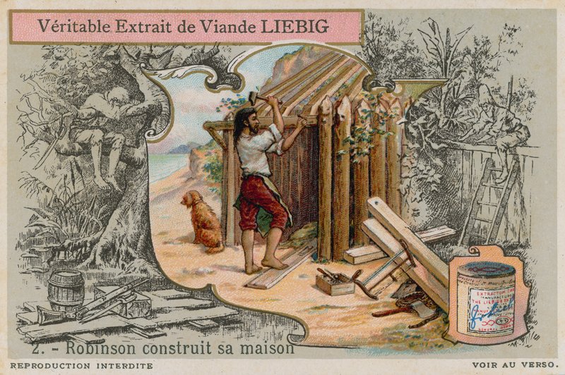 Robinson Crusoe kulübesini inşa ediyor by European School