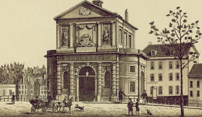 Rotterdam: Delftsche Poort (litho) by European School